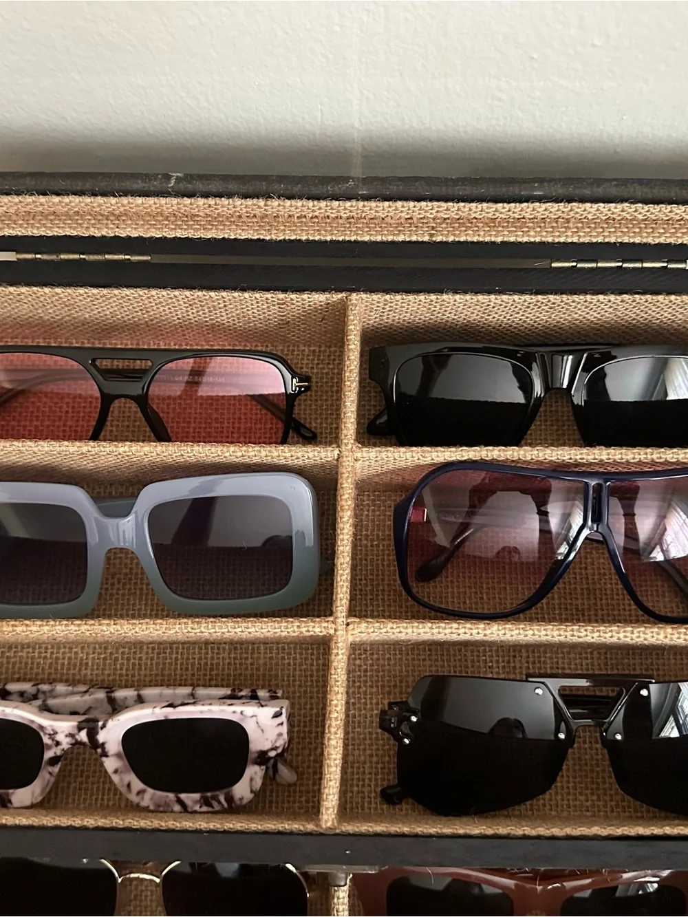 Deluxe Black Sunglass Organizer Case - 12 pairs of sunglasses INCLUDED
